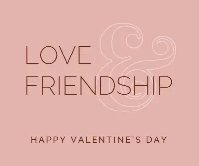 Love and friendship pink modern-simple