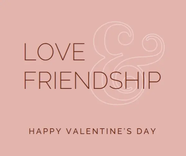 Love and friendship pink modern-simple