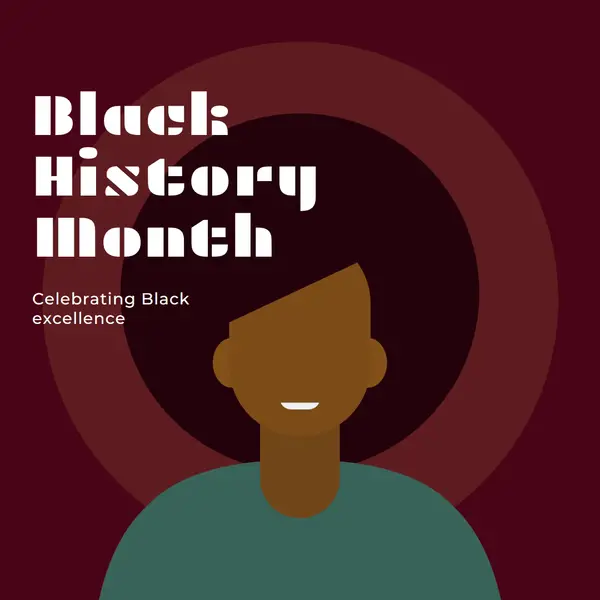 Black History Month celebration red modern-color-block