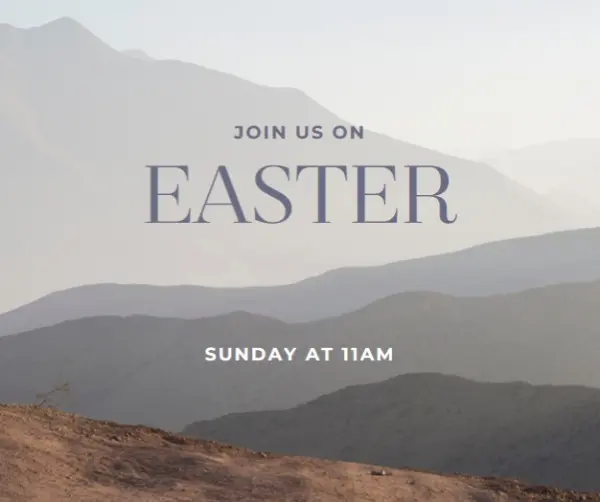 Join us Easter Sunday gray modern-simple