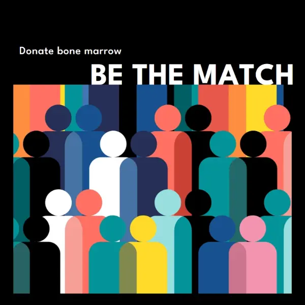Become a bone marrow donor black modern-bold