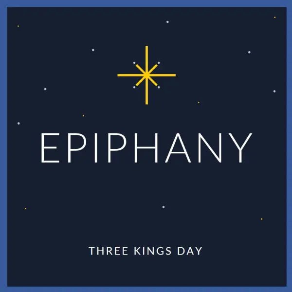 Observing Epiphany blue modern-simple