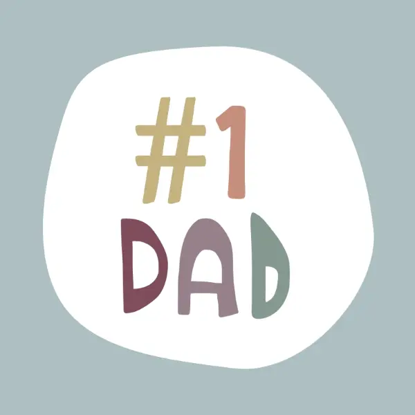 The best dad blue organic-simple
