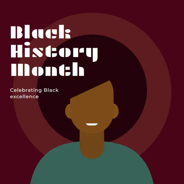 Black History Month celebration red modern-color-block