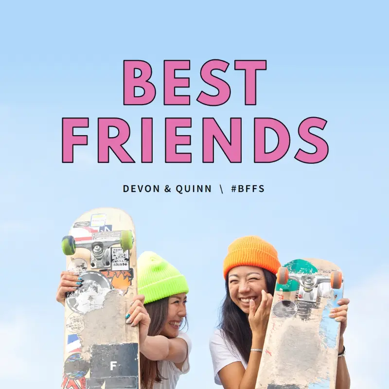 Forever friends blue modern-bold