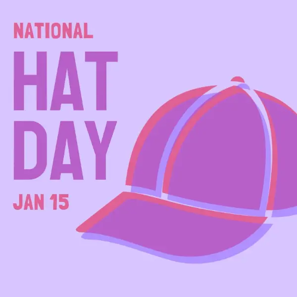 Tip your hat purple modern-color-block