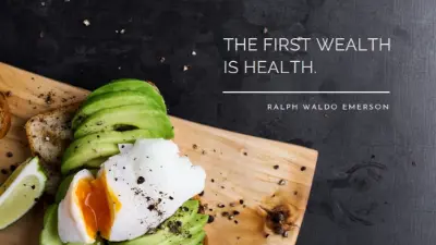 Health is wealth black modern-simple