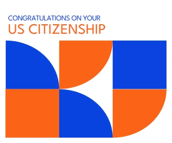 Congratulations on citizenship red modern-geometric-&-linear