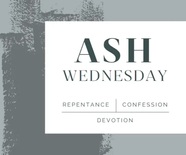 Observing Ash Wednesday gray organic-simple