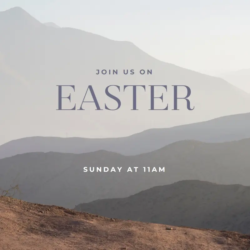 Join us Easter Sunday gray modern-simple