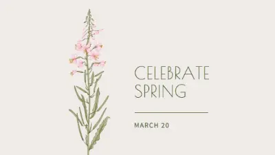 Celebrate spring white vintage-botanical