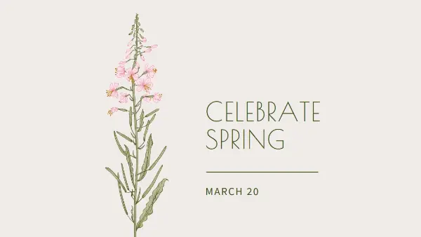 Celebrate spring white vintage-botanical