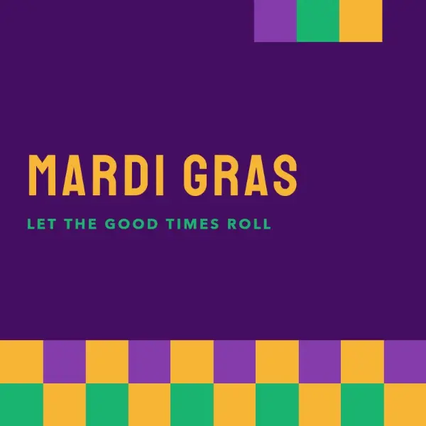 Mardi party purple modern-color-block