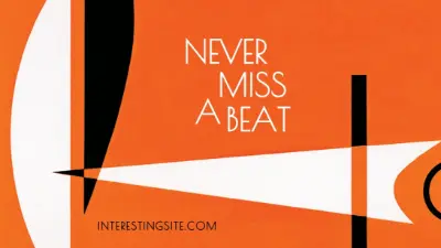 Never miss a beat orange vintage-retro