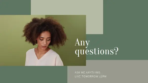Any questions? green modern-simple