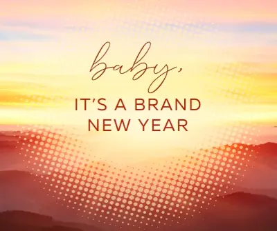 Baby new year yellow modern-simple