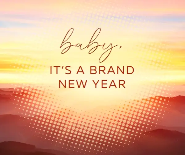 Baby new year yellow modern-simple