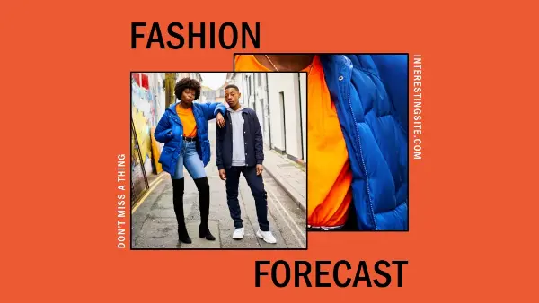 Fashion forecast orange modern-bold