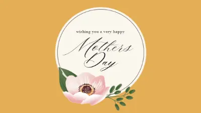 Happy Mum's Day orange vintage-botanical