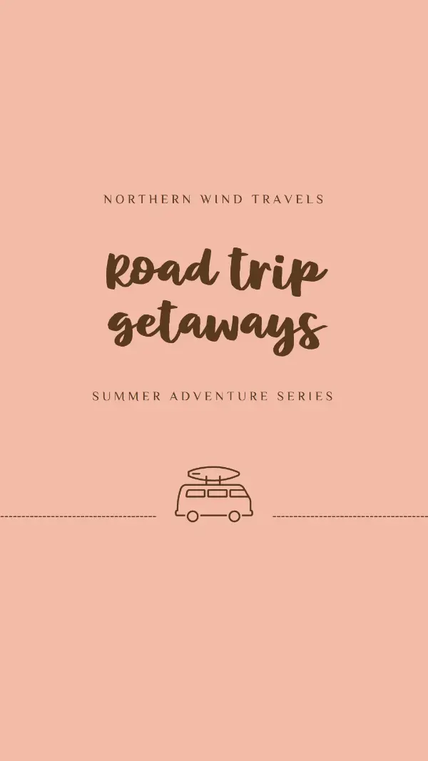 Road trip getaway pink organic-boho