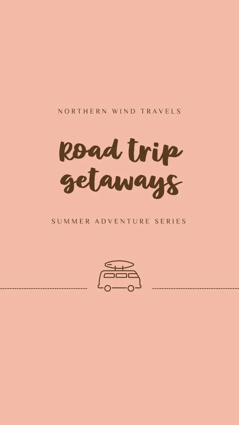 Road trip getaway pink organic-boho