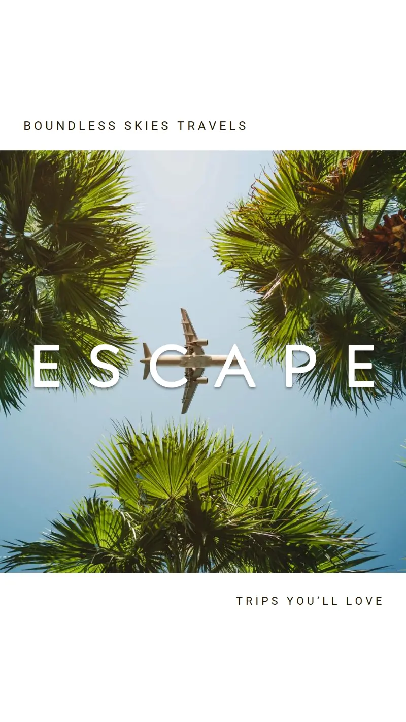 Tropical escape white modern-bold