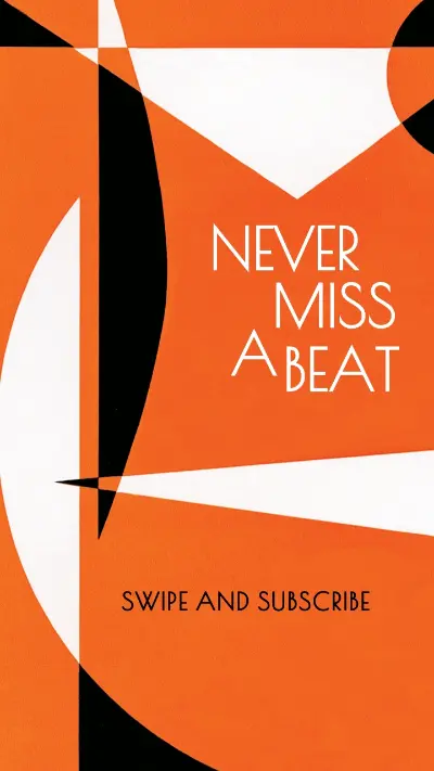 Never miss a beat orange vintage-retro