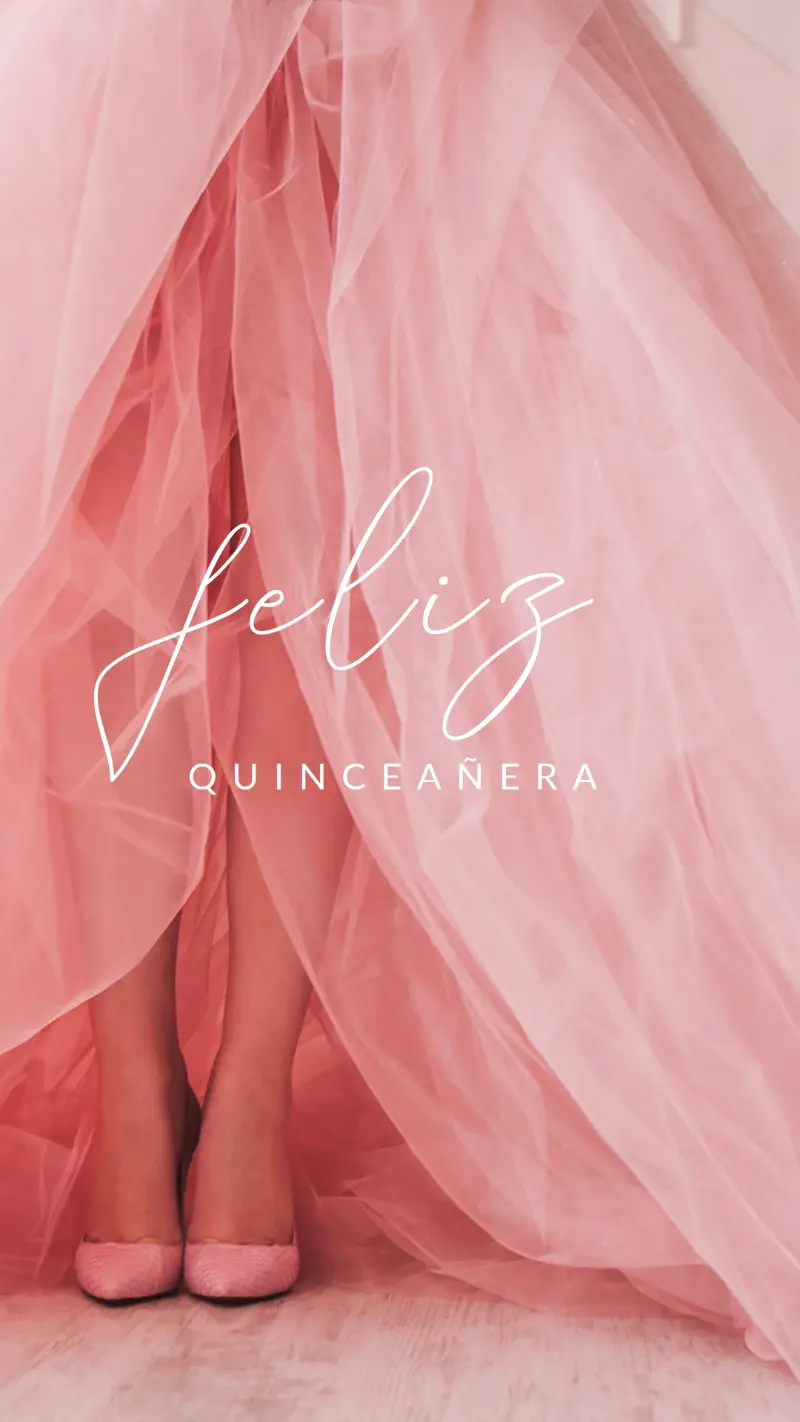 Quinceanera colores pink modern-simple