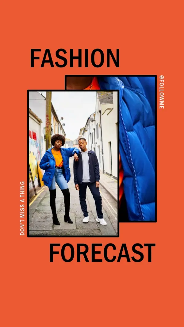 Fashion forecast orange modern-bold