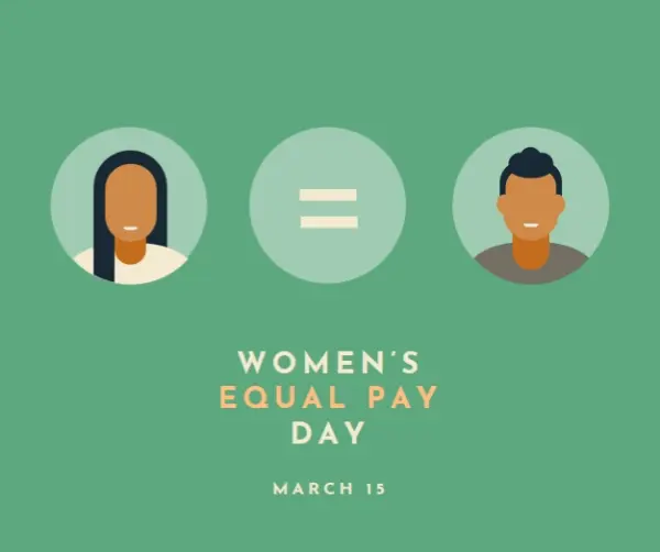 Today's the day for equal pay green modern-color-block