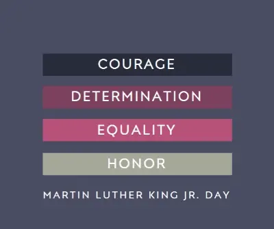 Honoring Martin Luther King purple modern-simple