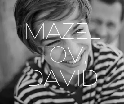 Mazel tov on your bar mitzvah black modern-simple