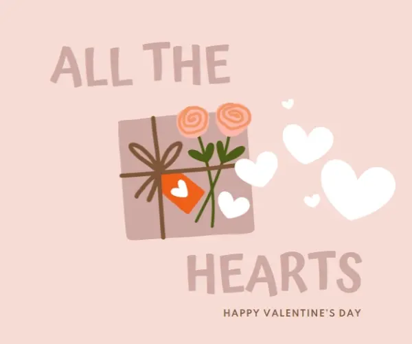 All the hearts pink whimsical-color-block