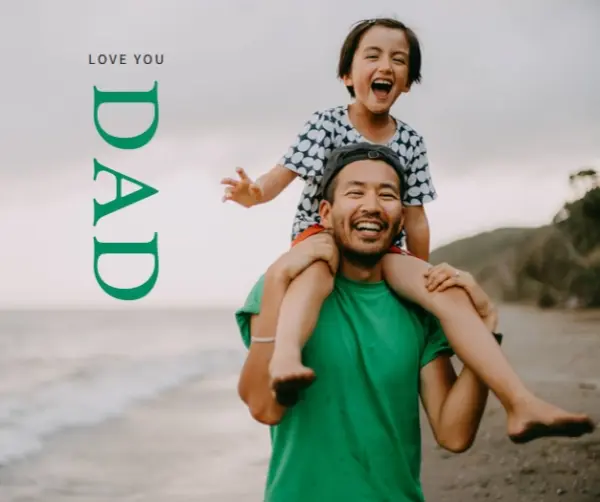 Loving dad gray modern-simple