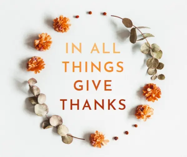 Wreathed in gratitude gray modern-simple