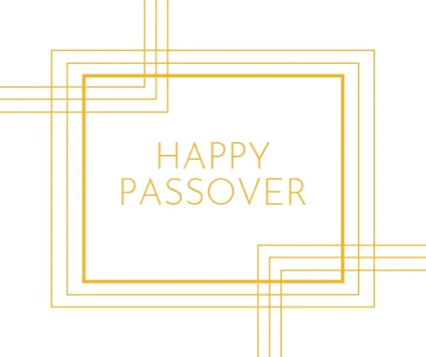 Happy Passover white modern-geometric-&-linear