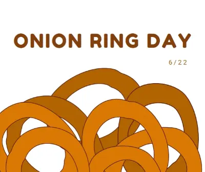 Rings by the dozen orange whimsical-line