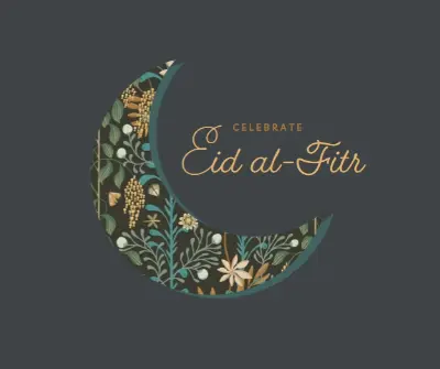 Celebrating Eid al-Fitr black modern-simple