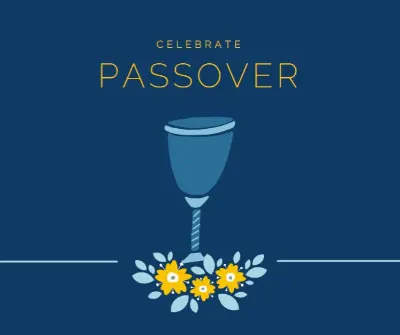 Celebrating Passover blue whimsical-color-block