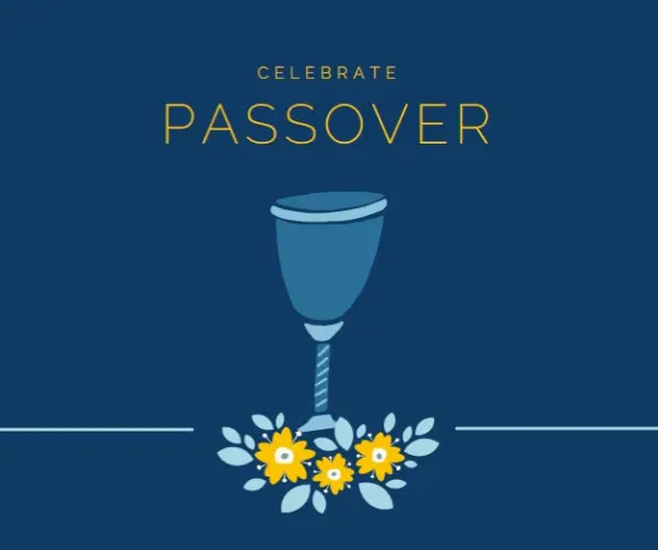 Celebrating Passover blue whimsical-color-block