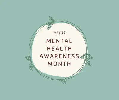 Honor mental health awareness green organic-simple