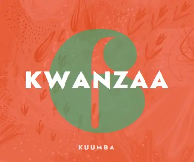 Celebrate the sixth day of Kwanzaa orange organic-simple