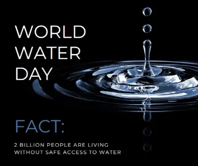 Celebrate World Water Day black modern-simple