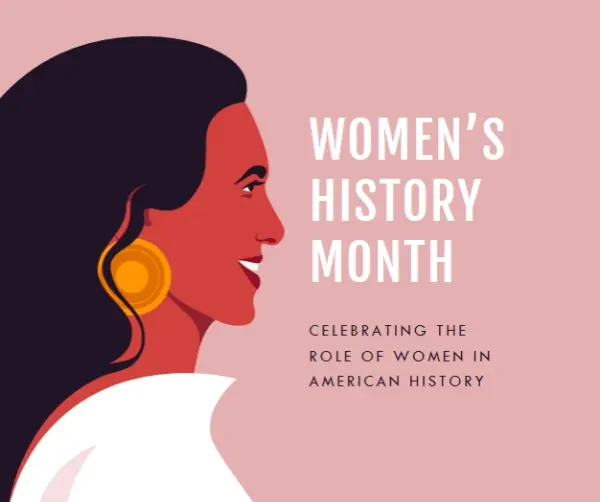 Celebrating Women's History Month pink modern-color-block