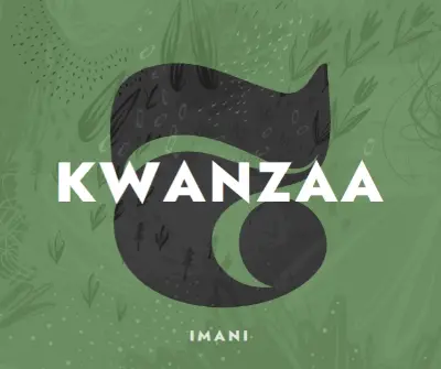 Celebrate the seventh day of Kwanzaa green organic-simple