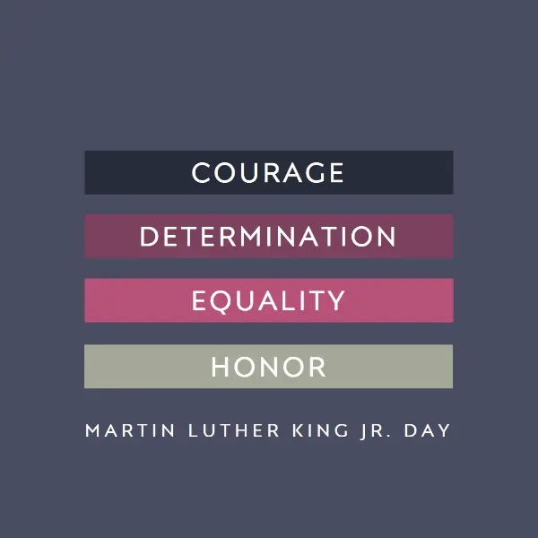 Honoring Martin Luther King purple modern-simple