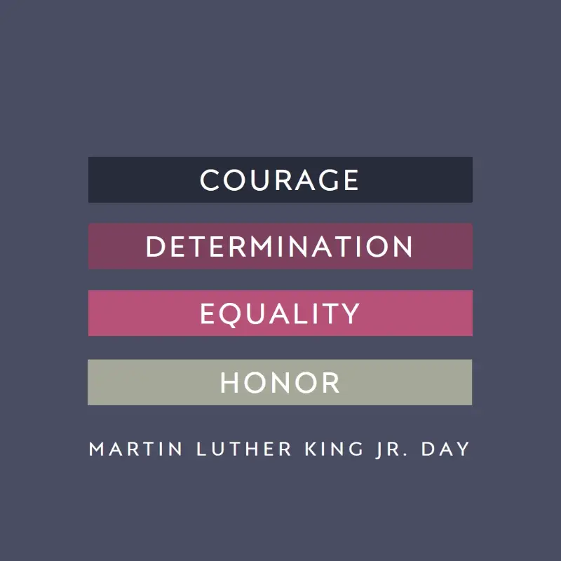 Honoring Martin Luther King purple modern-simple