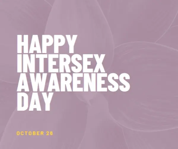 Happy Intersex Awareness Day purple modern-bold