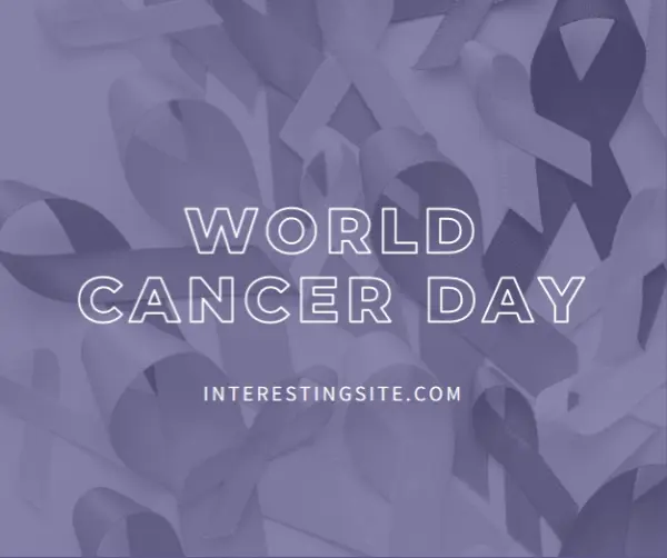 World Cancer Day purple modern-simple