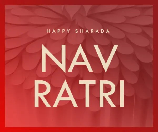 Happy Sharada Navaratri red modern-simple